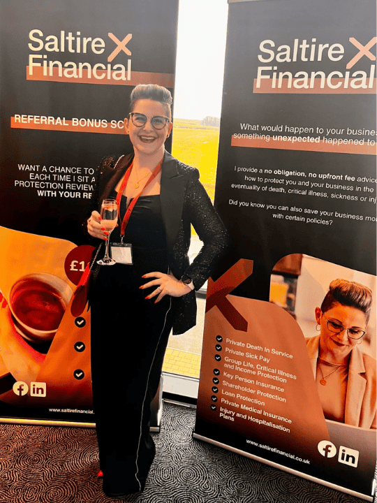 Naomi from Saltire Financial at International Women's Day event