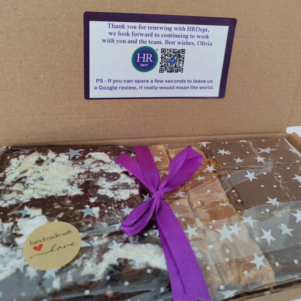 BakeBox Corporate Gift showing Client Logo and Google QR Code